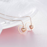 18K Gold European And American Fashion Earrings Heart Shaped Ear Line Light Luxury Niche Ladies Jewelry