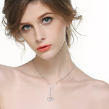 Anchor zircon necklace number eight chain silver jewelry necklace