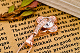 Fashion Rose Gold Luky Grass Necklace 925 Sterling Silver