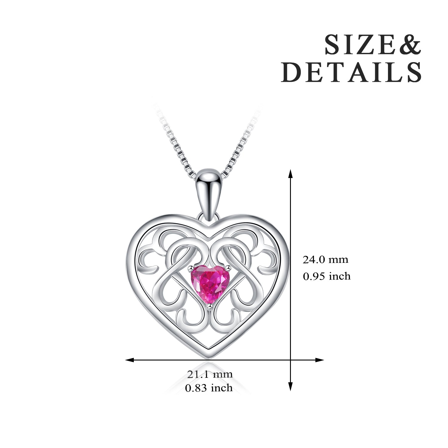 Filigree Love Heart Necklaces Cubic Zirconia Hollow Loving Necklace