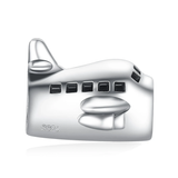  Silver Airplane  Beads Charms