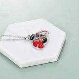 Ladybug Jewelry Gifts Sterling Silver Cute Ladybug Locket Necklace that Holds Pictures for Women Girls