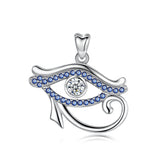 S925 Sterling Silver Evil Eye  with Diamond Necklace Pendant Fashion Jewelry