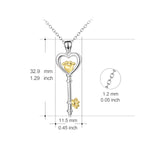 Key Foot Print Necklace Key To Your Heart Open Lock Wholesale Necklace