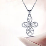 925 Sterling Silver Cross Design For Lover Pendant Necklace Sterling-Silver-Jewelry Gift Necklace