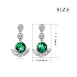 Hot Sale Elegant Women Jewelry Cubic Zirconia Colorful Drop Earrings