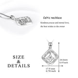 Celtic Knot Necklace Pendant 925 Sterling Silver Jewelry Necklace Wholesale