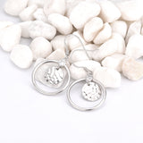Fashionable jewelry Asperous Round Disc Drop Earrings for Women Party Accessories