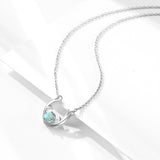 Opal Christmas Jewelry Elk's Horn Opal Necklace 925 Sterling Silver Jewelry