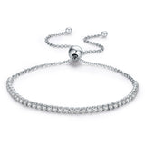  Silver Zirconia Bracelet with Love