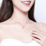 S925 Sterling Silver Little Devil Pendant Necklace Rose Gold Plated Necklace