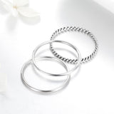 S925 Sterling Silver Plain Ring Oxidized White Gold Plated Ring