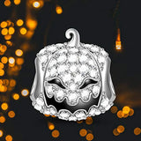 Pumpkin for Halloween Charms with Cubic Zirconi  Charm Beads Fit Bracelet Jewelry Gift for Women Girls