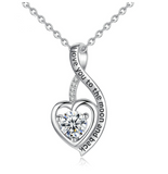 CZ Love Heart Pendant Necklaces