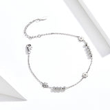 S925 sterling silver white gold plated daisy bracelet
