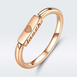 S925 sterling silver beautiful life ring rose gold plated ring