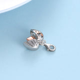 S925 Sterling Silver Pendant Love Lettering Hollow Openable Hollow Pendant European And American Cross-Border New Charms