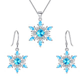 Snowflake Winter Party Necklace Earrings Set