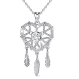S925 Sterling Silver Dreamcatcher-Heart Necklace Pendant For Women