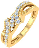 1/5 Carat Diamond Wedding Band Ring in 14K Gold For Ladies