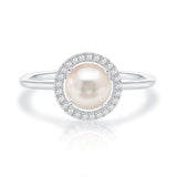 Crystal 14K White Gold Plated Birthstone Rings For Women