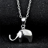 925 Sterling Silver High Polish Good Luck Elephant Pendant Necklace