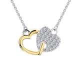 14k  Gold  Diamond Heart Pendant Necklace