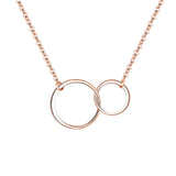 Mother Daughter Necklace Sterling Silver Infinity Interlocking Double Circles Friendship Sister Necklace