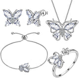 Butterflies Necklace/Earrings/Rings/Bracelet Wedding Gift