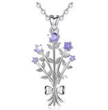 bunch of Purple flowers necklace 