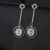 S925 Sterling Silver Creative Korean Fashion Personality Four-Leaf Earrings Earrings Jewelry Cross-Border Exclusive