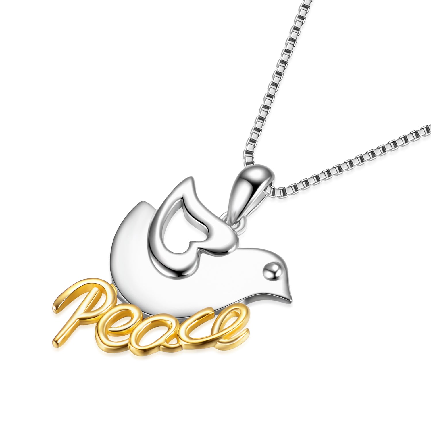 Peace Pigeon Necklace Birds Animal Peace Engraved Necklace Design
