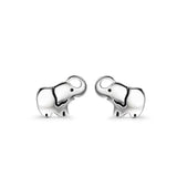 Luck Tiny Lovely Baby Elephant Stud Earrings Wholesaler Silver Jewelry