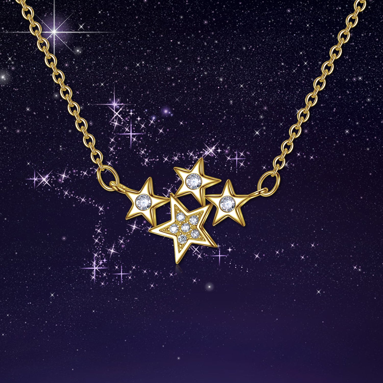 Four Star Necklace Fashion Jewelry New Product Women Zirconia Necklace