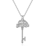 S925 sterling silver key necklace pendant fashion Celtic life tree accessories jewelry
