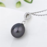 Black Pearl Love & Romance Pendant Design Mounting Jewelry