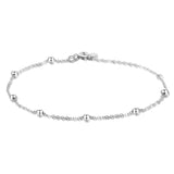 Bead Chain Bracelet Designs Girl Party Jewelry Wear Silver Bracelet