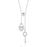 Sweet Key of Heart Lock Link Chain Necklaces & Pendants
