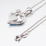 Luxury Opal Heart Necklace Silver Wholesale Chain Jewelry Design