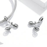 925 Sterling Silver Charm For Women Mountain Bike Beads