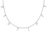 Choker Name Necklace 925 Sterling Silver Name plate with Gothic Font