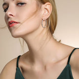Circle Hoop Geometric Earrings For Romantic Girl Birthday Gift Jewelry
