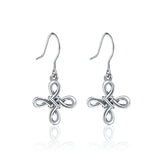 Infinity Eternal knot earrings S925 Sterling silver earrings European and American fashion wild earrings