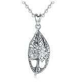  Tree of life Vintage Leaf Pendant Necklace