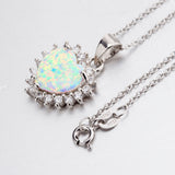 Opal Silver Necklace Heart Best Sale Nice Quality Necklace
