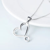 Loving Heart Shaped Necklace Fashion 925 Sterling Silver Jewelry For Woman