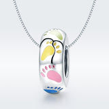S925 sterling silver small feet charms