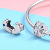 S925 Sterling Silver Oxidized Zirconia Heart Charms