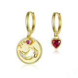 Heart Shape Dangle Earrings