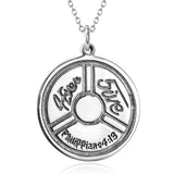Silver Circle Pendant Necklace With Letter China Beautiful Design